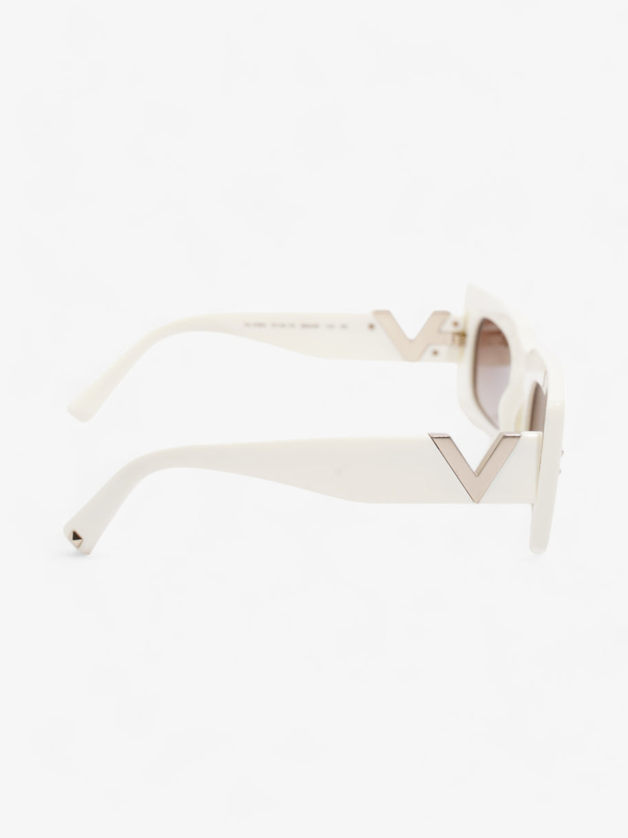 Valentino V Logo Sunglasses White Acetate 140mm Image 4