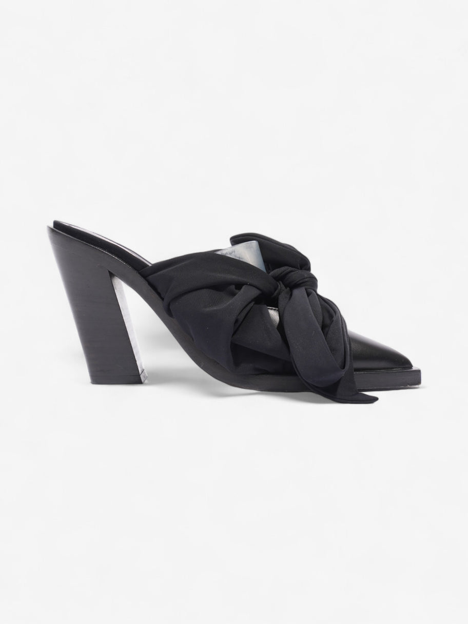 Burberry Tillington Ankle-Wrap Point-Toe Mules 75mm Black Leather EU 37 UK 4 Image 4