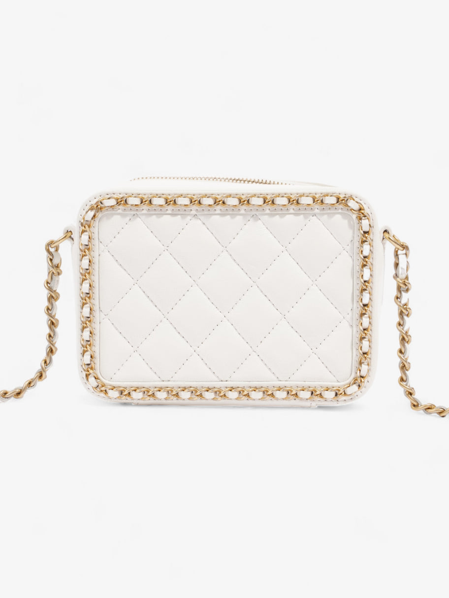 Chanel Vanity Bag White Leather Small Image 5