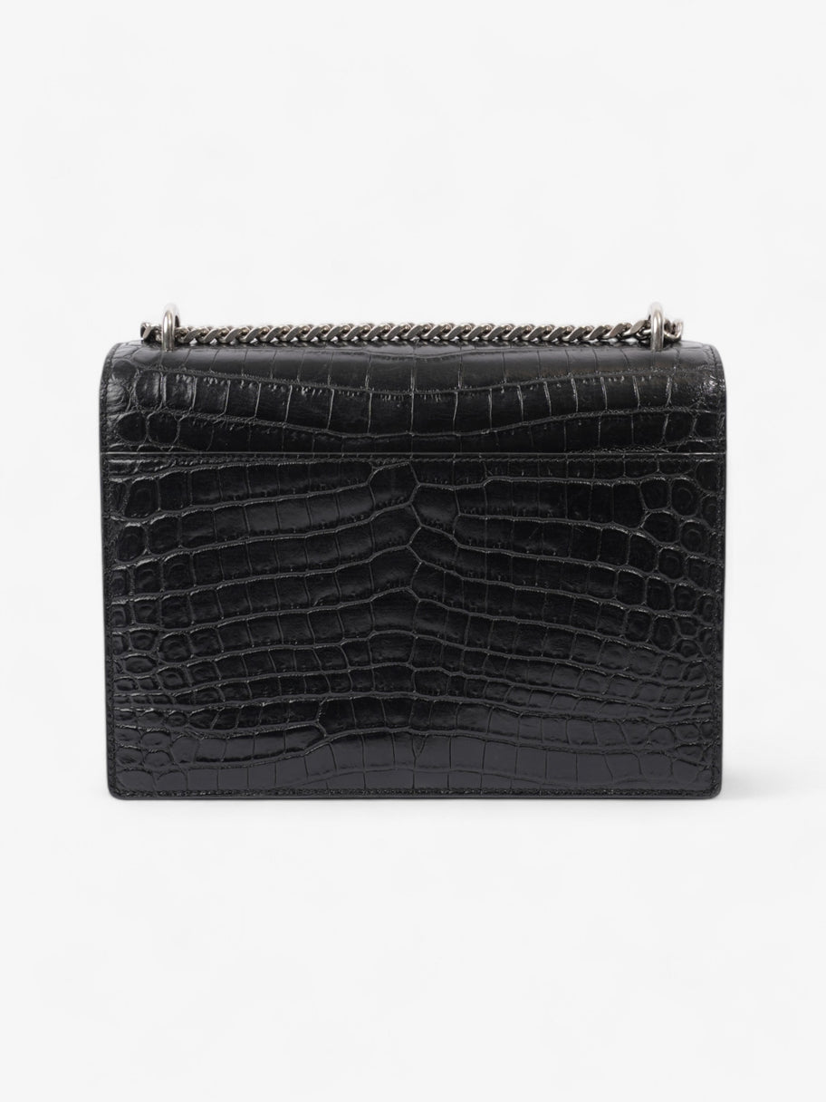 Saint Laurent Sunset Black Embossed Leather Medium Image 4