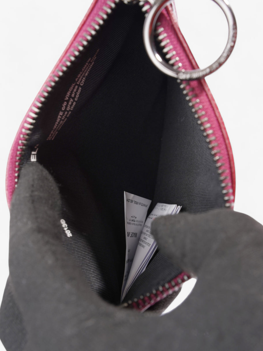 Off White Detachable Double Pouch Burgundy / White Leather Image 7