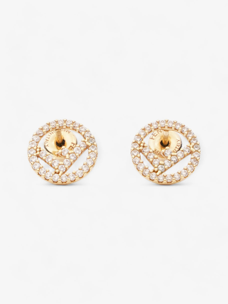 Fendi F Is Fendi Earrings Gold Base Metal Image 1