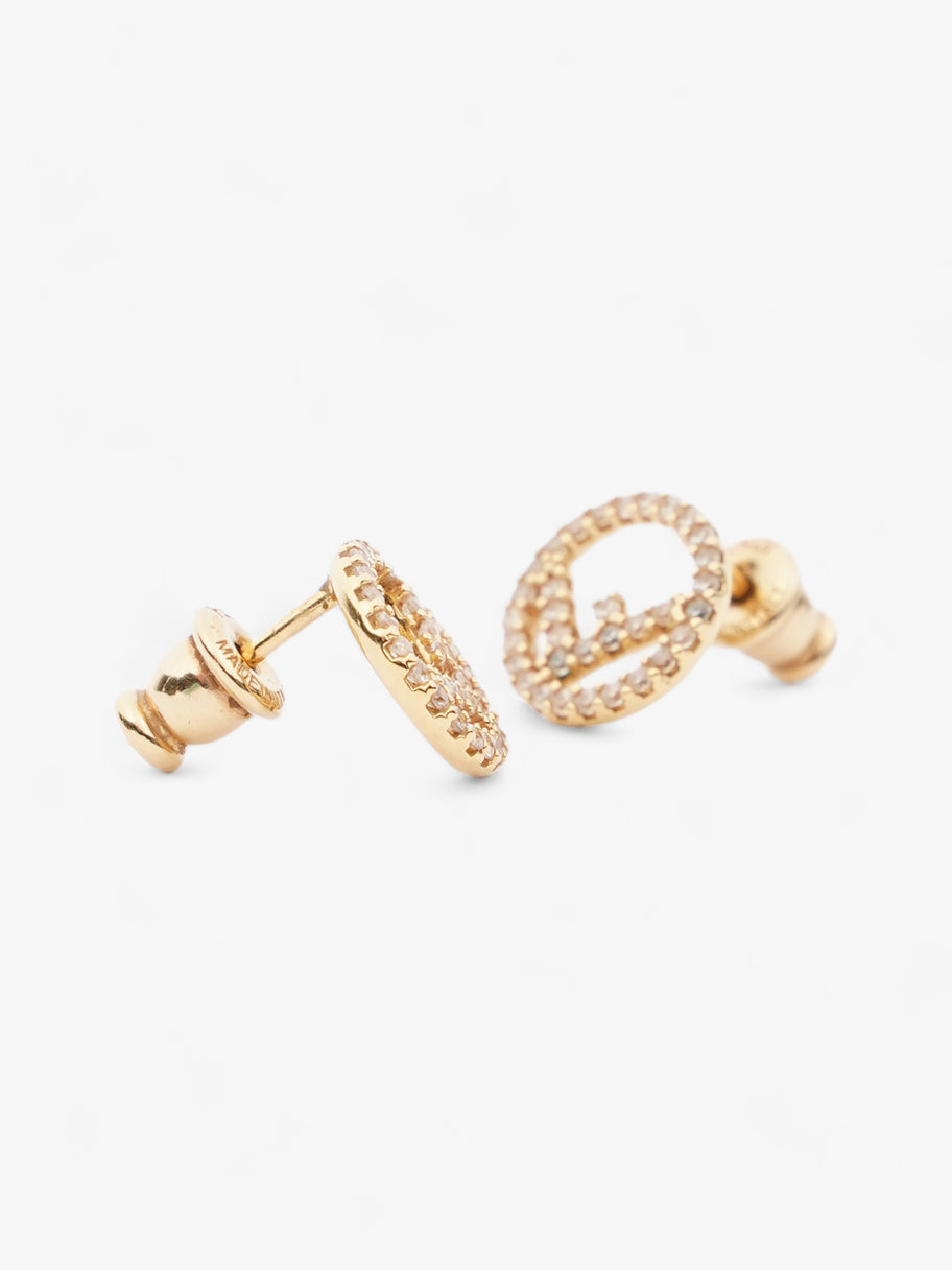 Fendi F Is Fendi Earrings Gold Base Metal Image 3