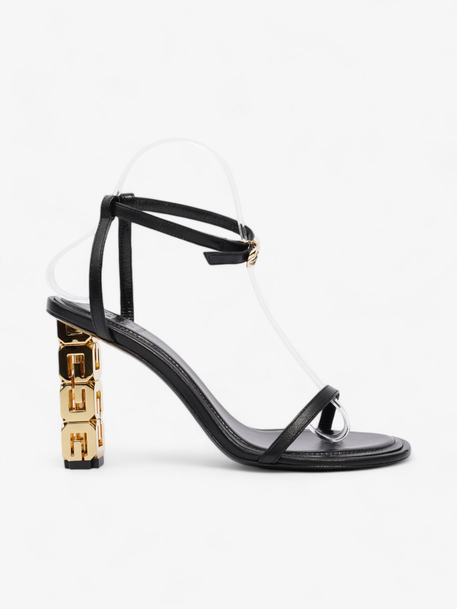 Givenchy G Cube Sandals 85 Black / Gold Leather EU 38 UK 5 Image 1