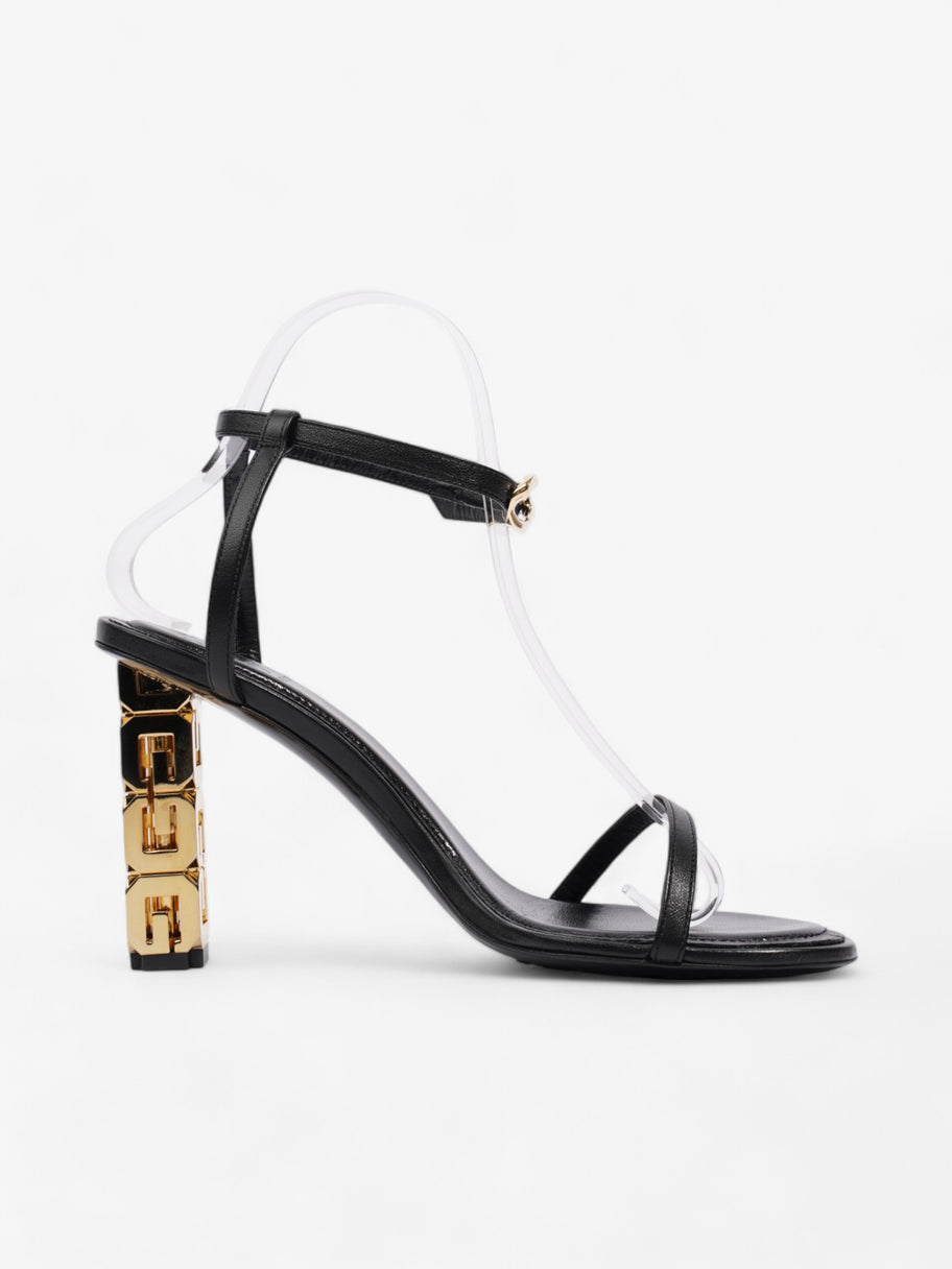 Givenchy G Cube Sandals 85 Black / Gold Leather EU 38 UK 5 Image 4