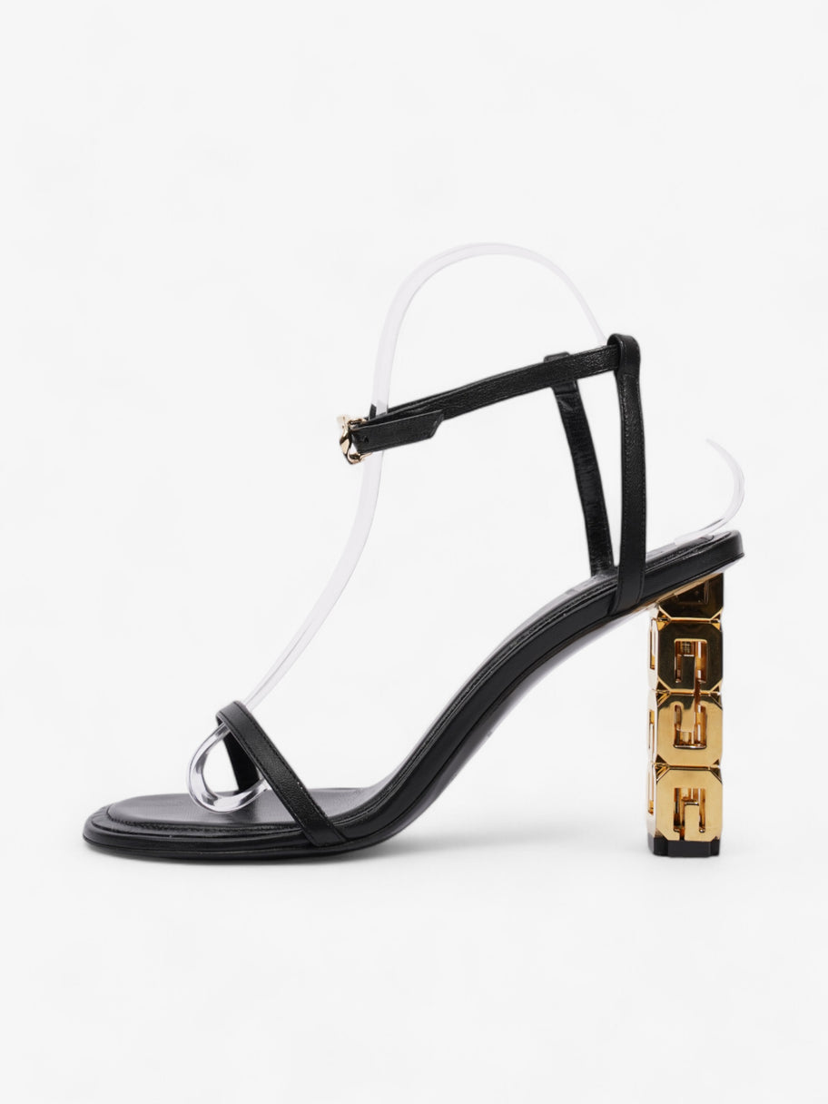 Givenchy G Cube Sandals 85 Black / Gold Leather EU 38 UK 5 Image 5