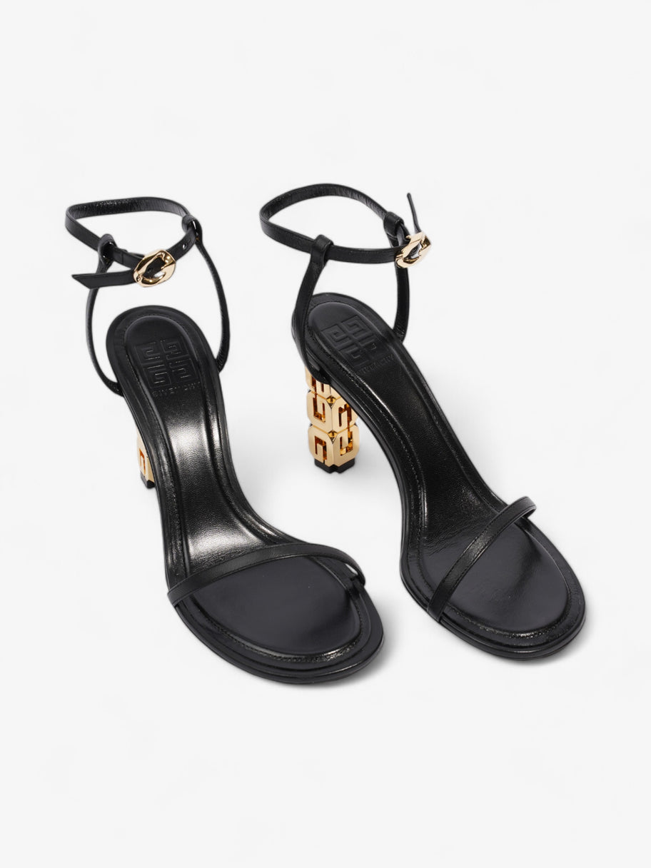 Givenchy G Cube Sandals 85 Black / Gold Leather EU 38 UK 5 Image 8