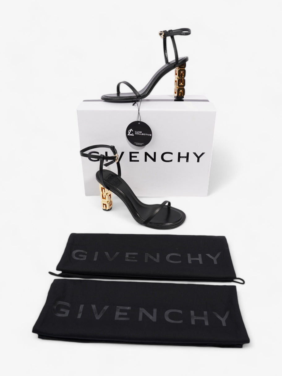 Givenchy G Cube Sandals 85 Black / Gold Leather EU 38 UK 5 Image 9