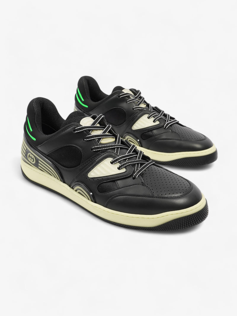  Good Game Basket Sneakers Black / Neon Green Leather EU 47.5 UK 13.5