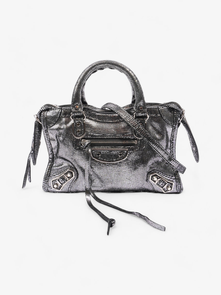 Balenciaga City Bag Silver Calfskin Leather Mini Image 1