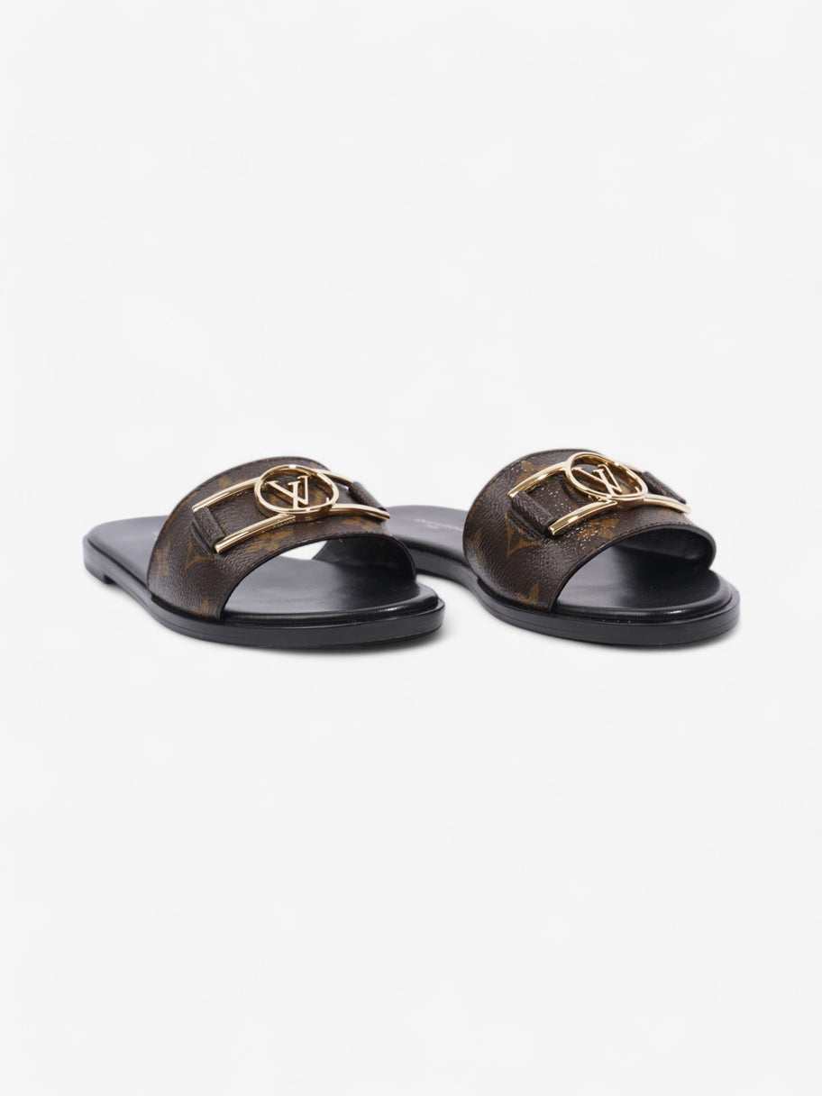 Louis Vuitton LV Lock It Flat Mules Monogram / Black Leather EU 37 UK 4 Image 2