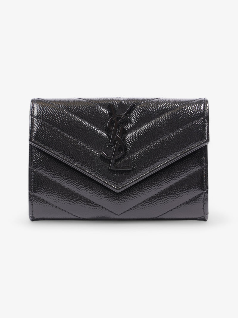  Saint Laurent Envelope Wallet Black Matelasse Leather