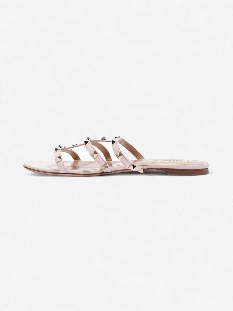 Valentino Rockstud Flat Slide Pink Leather EU 41 UK 8 Image 3