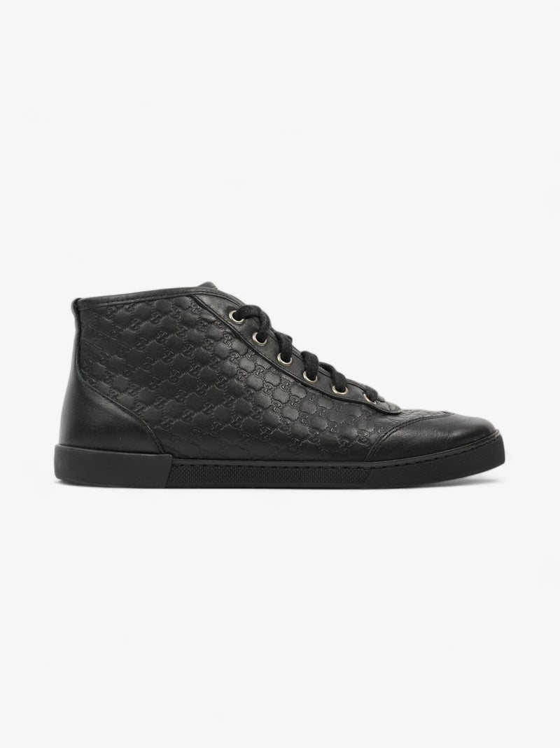  Microguccissima High-tops Black Embossed Leather EU 37 UK 4