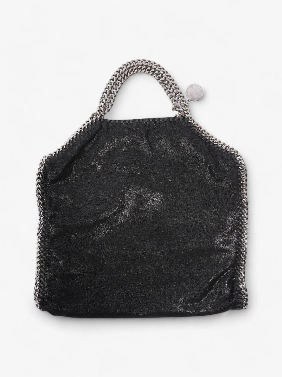 Stella McCartney Falabella Fold Over Tote Black Faux Suede Medium Image 5