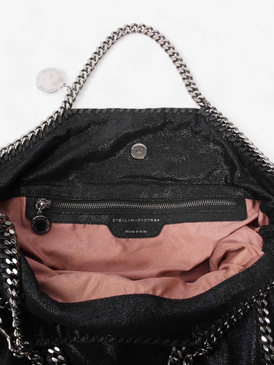 Stella McCartney Falabella Fold Over Tote Black Faux Suede Medium Image 8