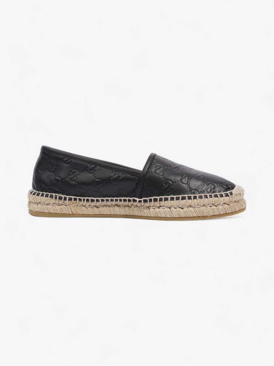 Gucci GG Embossed Espadrille Black Leather EU 39.5 UK 6.5 Image 4