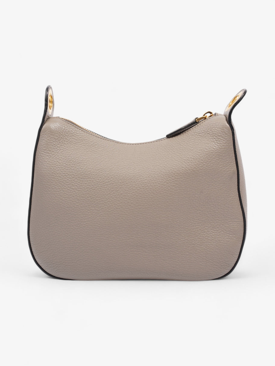 Prada Zipped Hobo Taupe Calfskin Leather Image 4