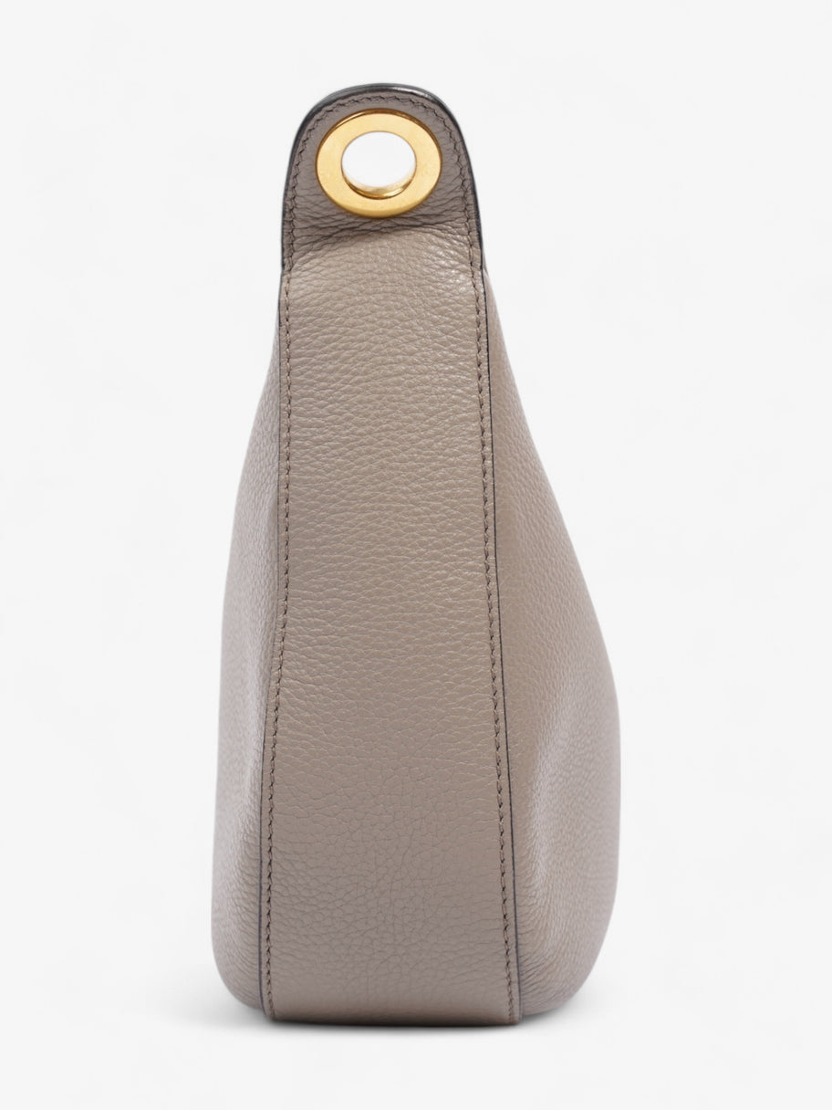 Prada Zipped Hobo Taupe Calfskin Leather Image 5