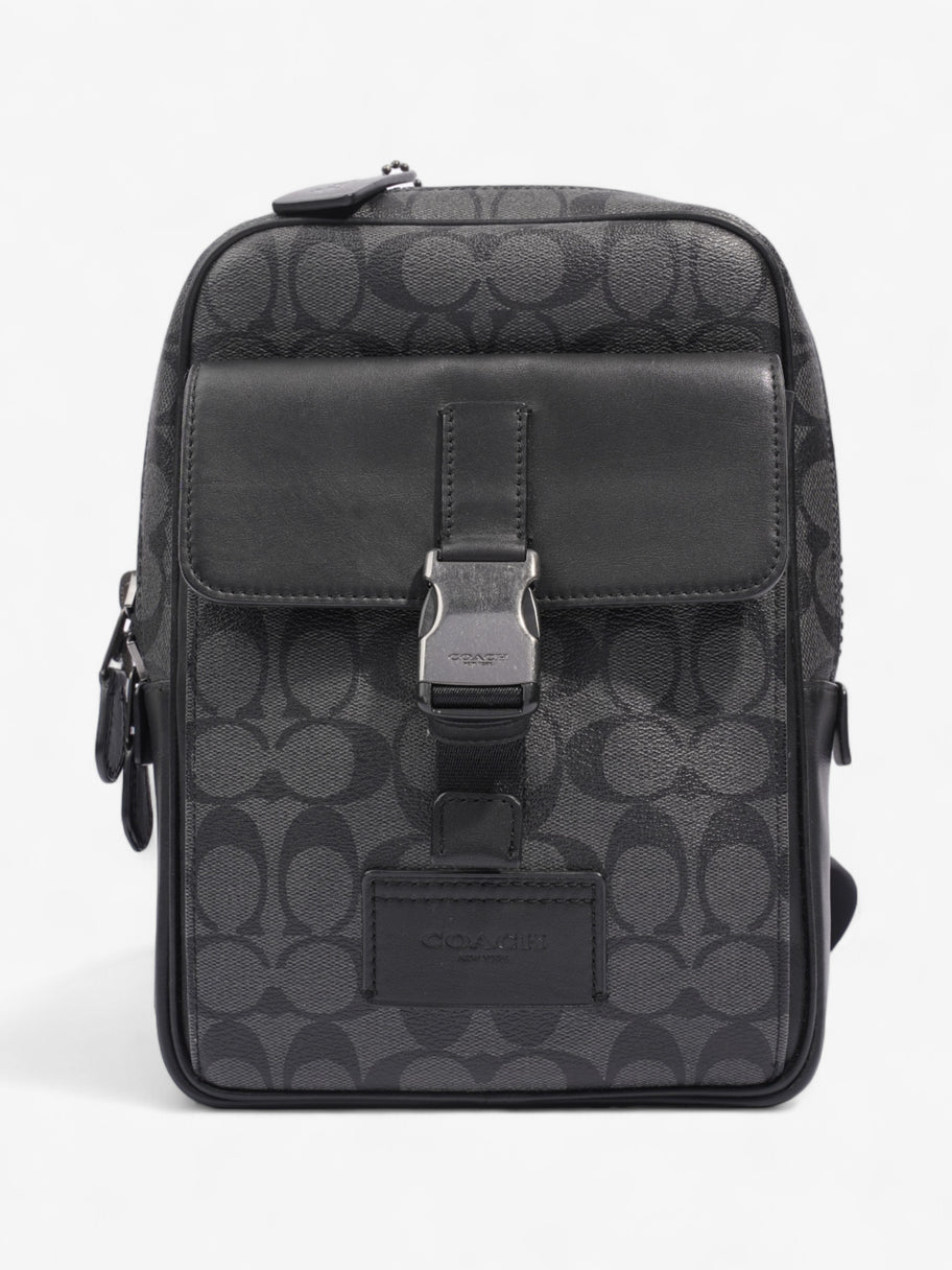 Coach Track Pack Black Coated Canvas Image 1