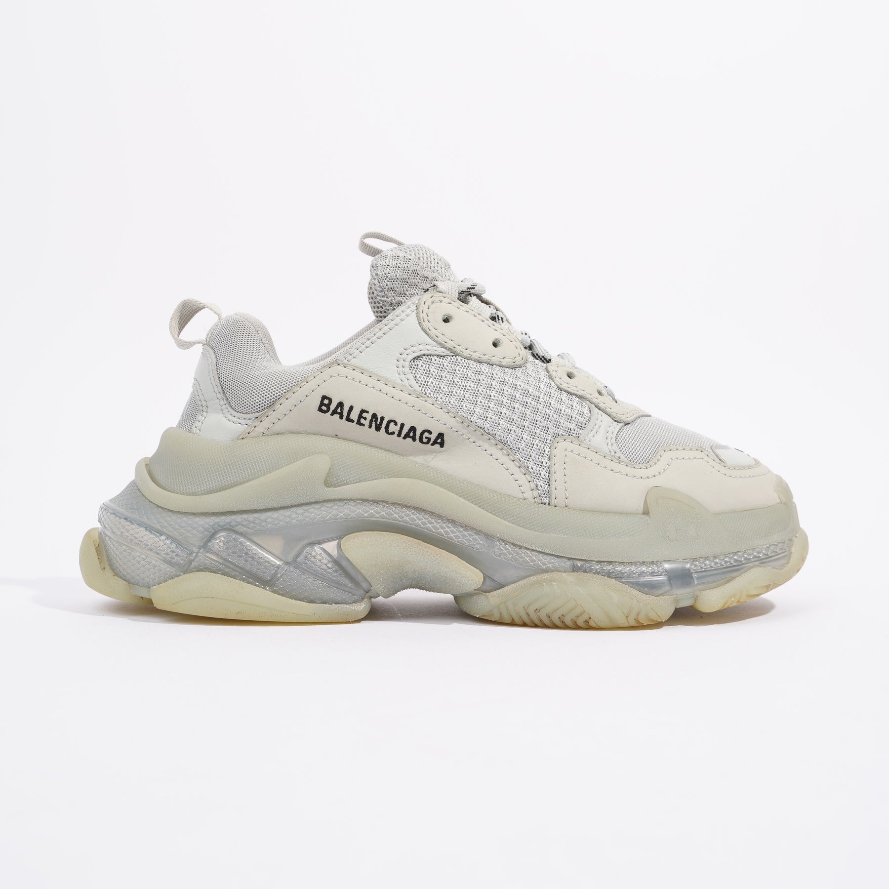 Balenciaga triple s clear clearance sole grey