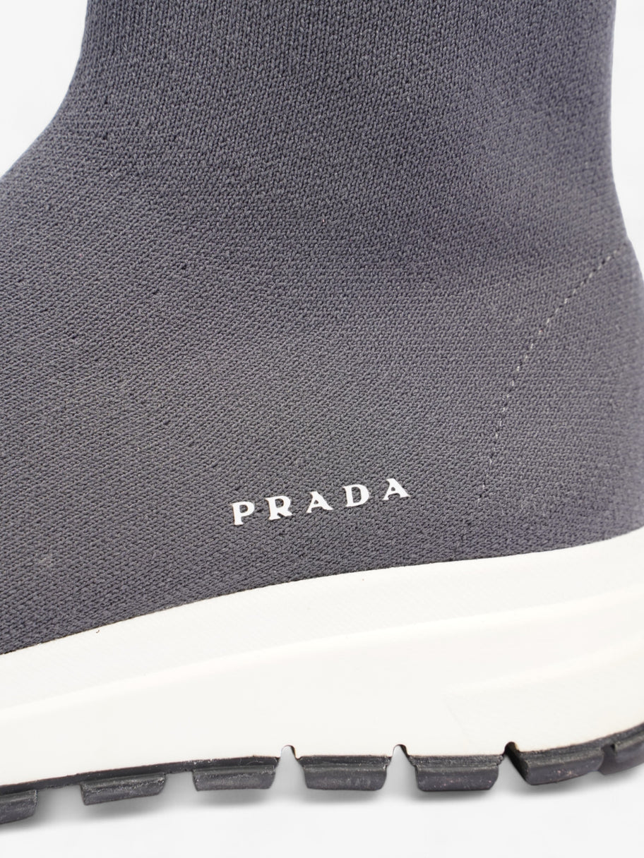 Prada Knit Sneakers Grey Cotton EU 38 UK 5 Image 9