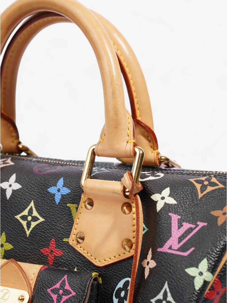 Louis Vuitton x Takashi Murakami Speedy Black / Monogram Multicolour Coated Canvas 30 Image 7