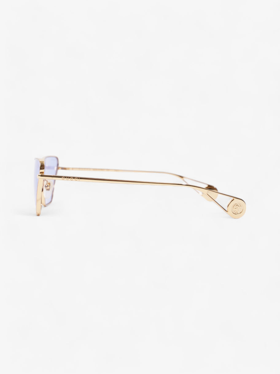 Gucci Cat-Eye Frame Blue / Gold Acetate 140mm Image 2