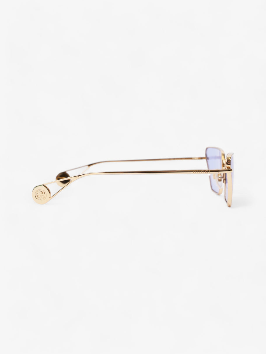 Gucci Cat-Eye Frame Blue / Gold Acetate 140mm Image 3