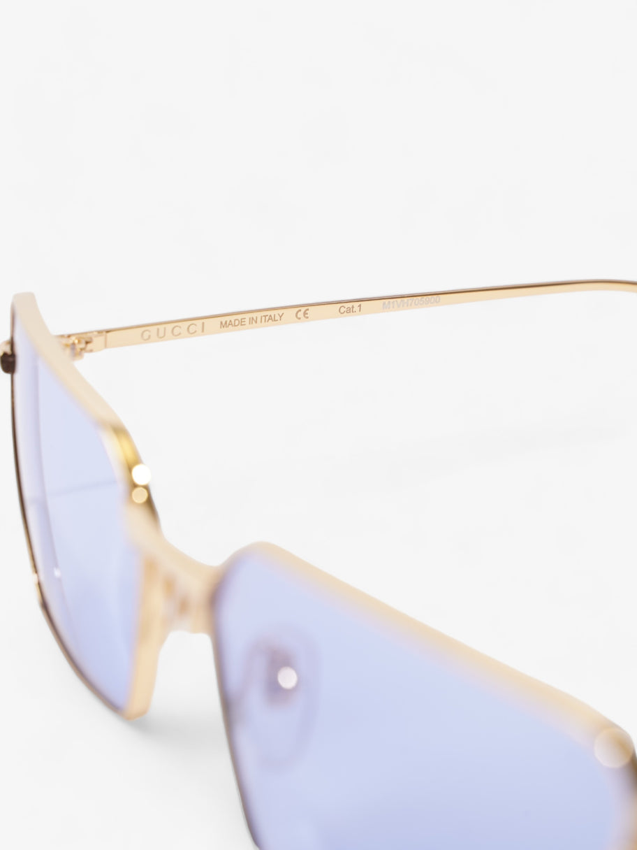 Gucci Cat-Eye Frame Blue / Gold Acetate 140mm Image 7