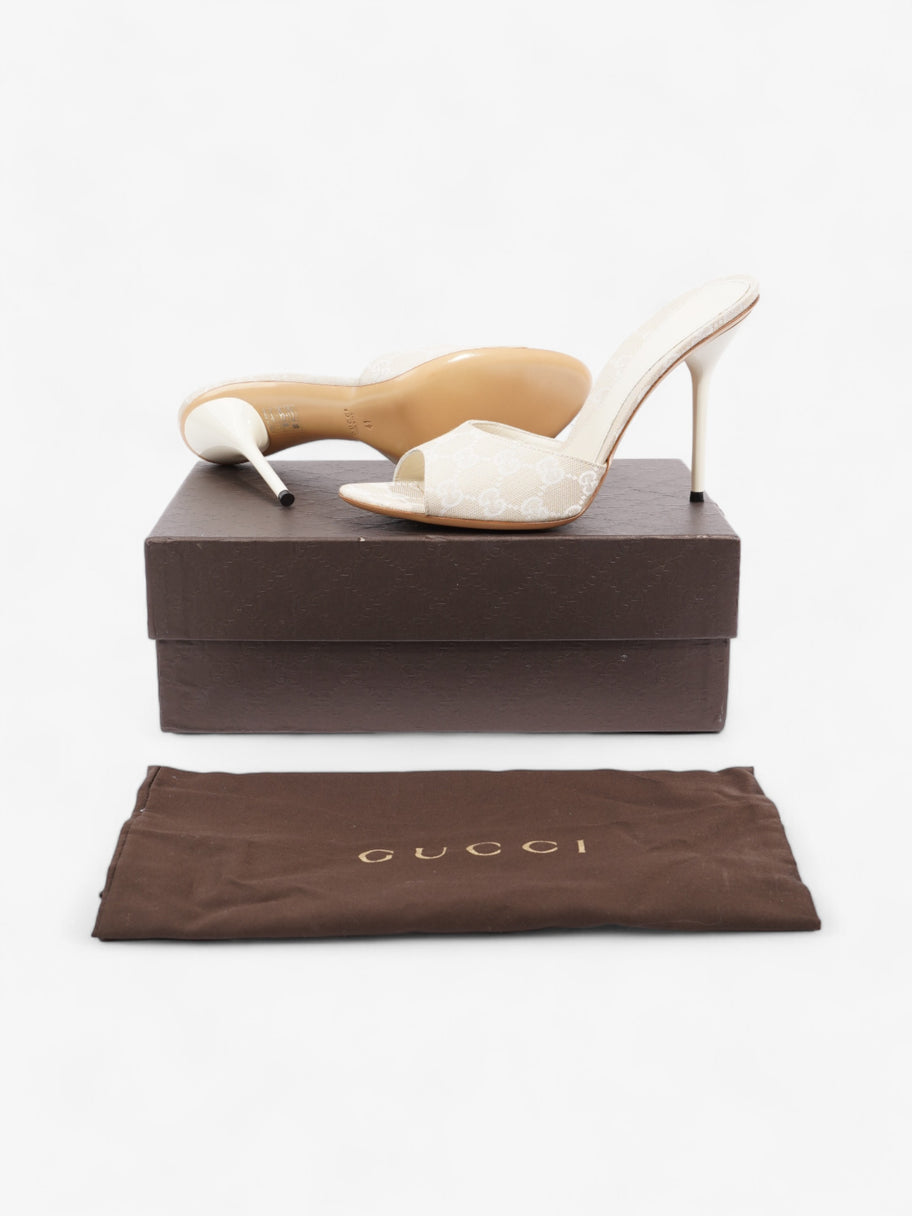 Gucci Guccissima Heels 95mm GG Supreme / Beige Cotton EU 41 UK 8 Image 10