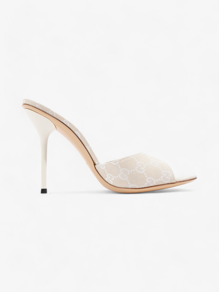 Gucci Guccissima Heels 95mm GG Supreme / Beige Cotton EU 41 UK 8 Image 4