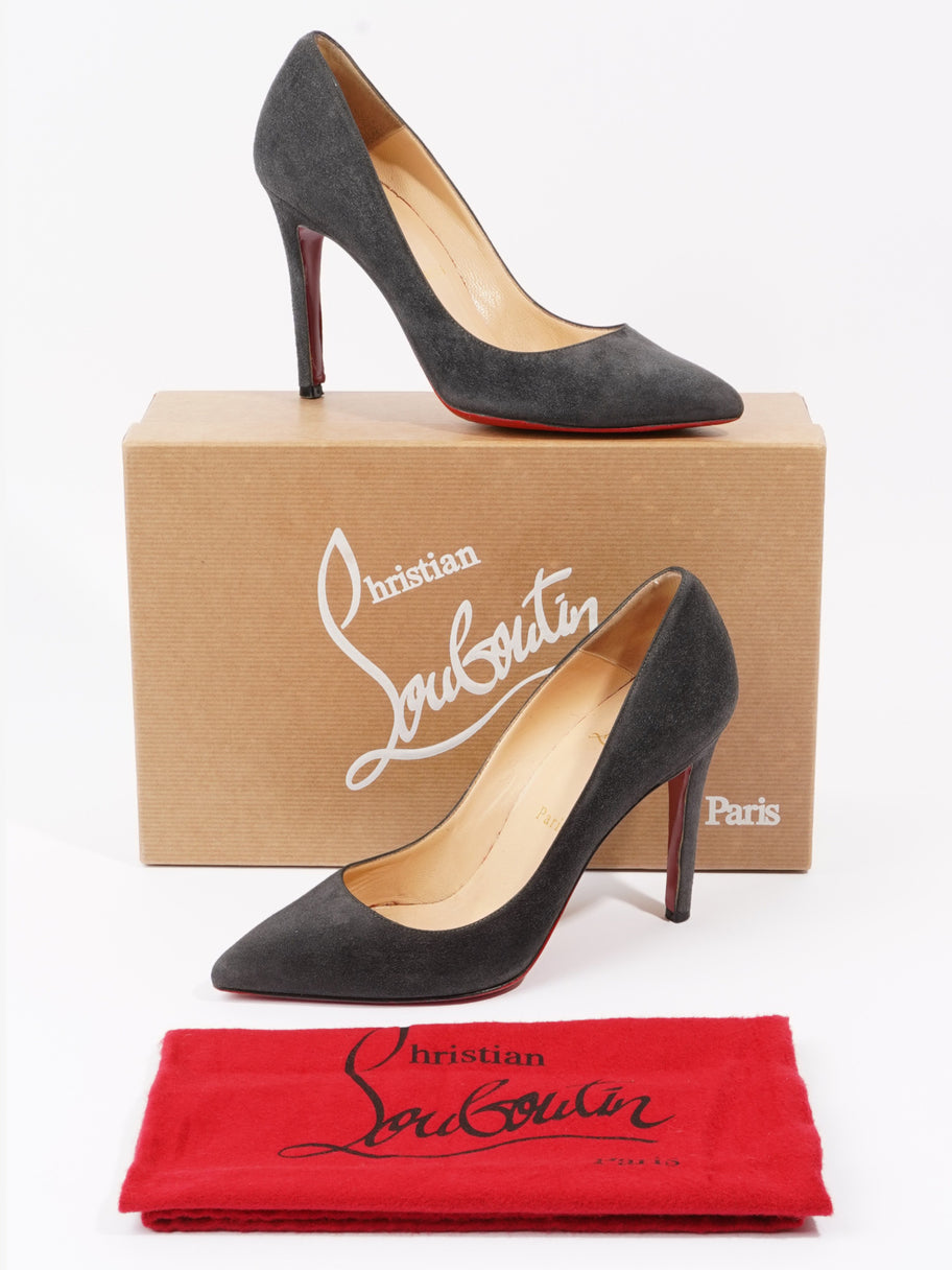 Christian Louboutin Pigalle 100 100mm Grey Suede EU 36.5 UK 3.5 Image 11