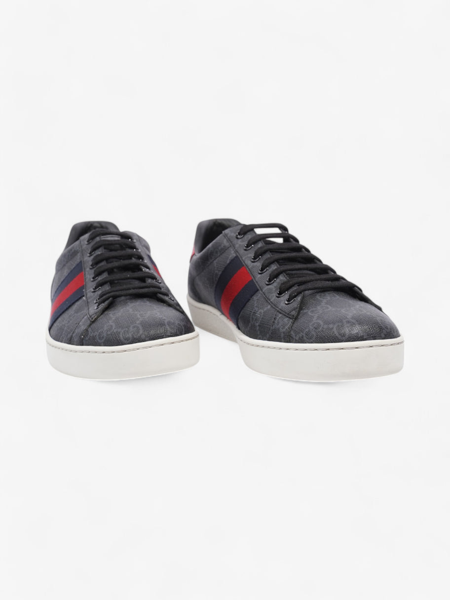 Gucci Ace GG Supreme Sneakers Black / Red / Navy Canvas EU 43.5 UK 9.5 Image 2