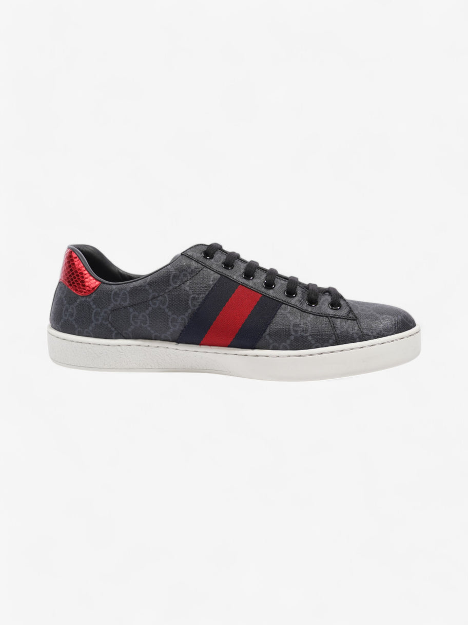 Gucci Ace GG Supreme Sneakers Black / Red / Navy Canvas EU 43.5 UK 9.5 Image 4