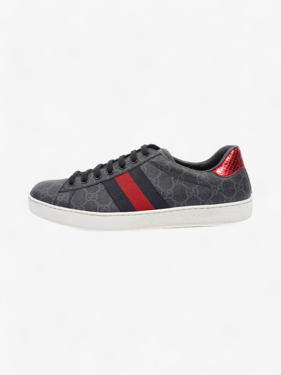 Gucci Ace GG Supreme Sneakers Black / Red / Navy Canvas EU 43.5 UK 9.5 Image 5