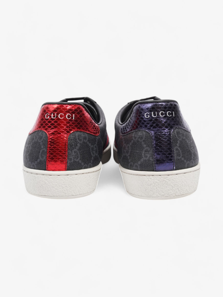 Gucci Ace GG Supreme Sneakers Black / Red / Navy Canvas EU 43.5 UK 9.5 Image 6