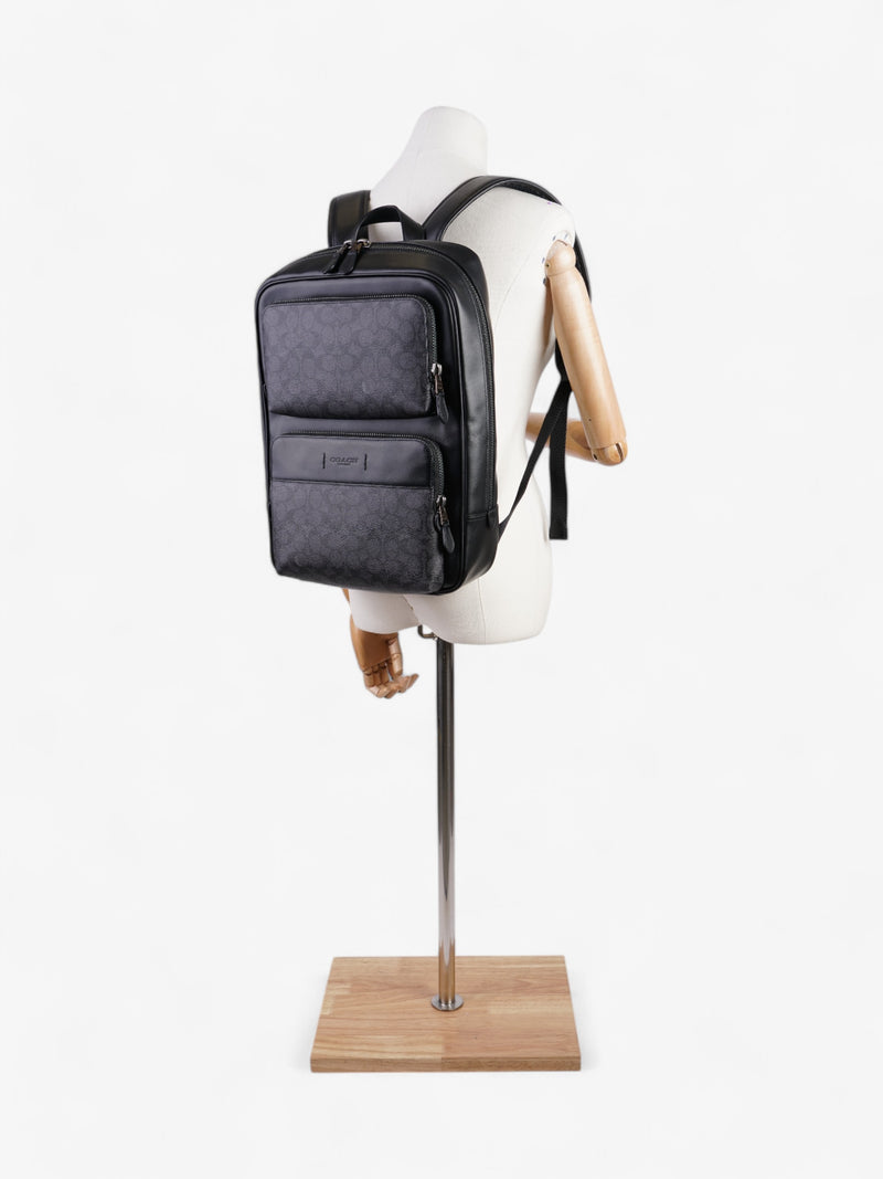  Coach Gotham Backpack Black Coated Canvas