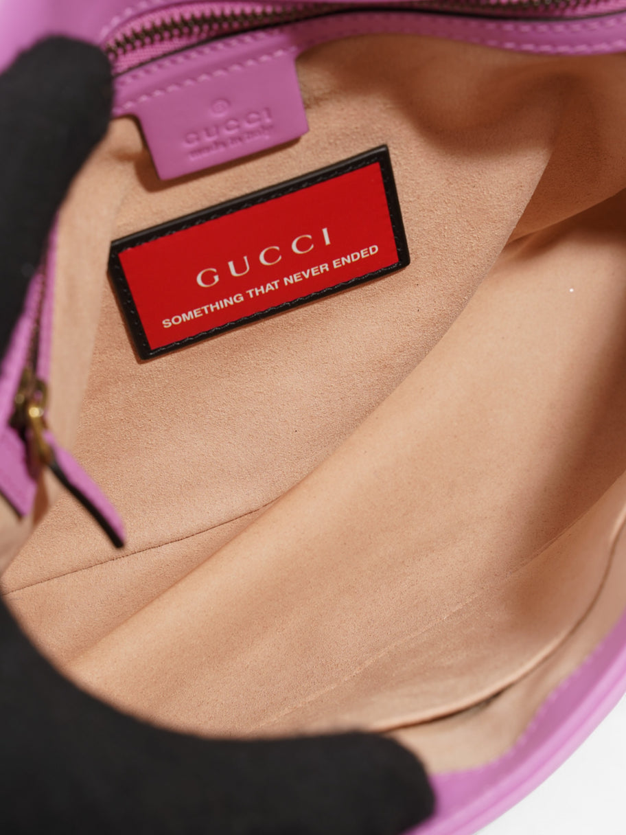 Gucci GG Marmont Light Purple Matelasse Leather Medium Image 8