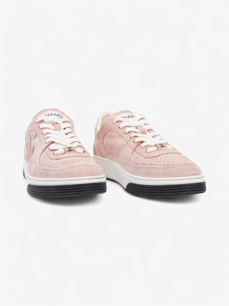  Chanel Interlocking CC Sneakers Pink Suede EU 37 UK 4