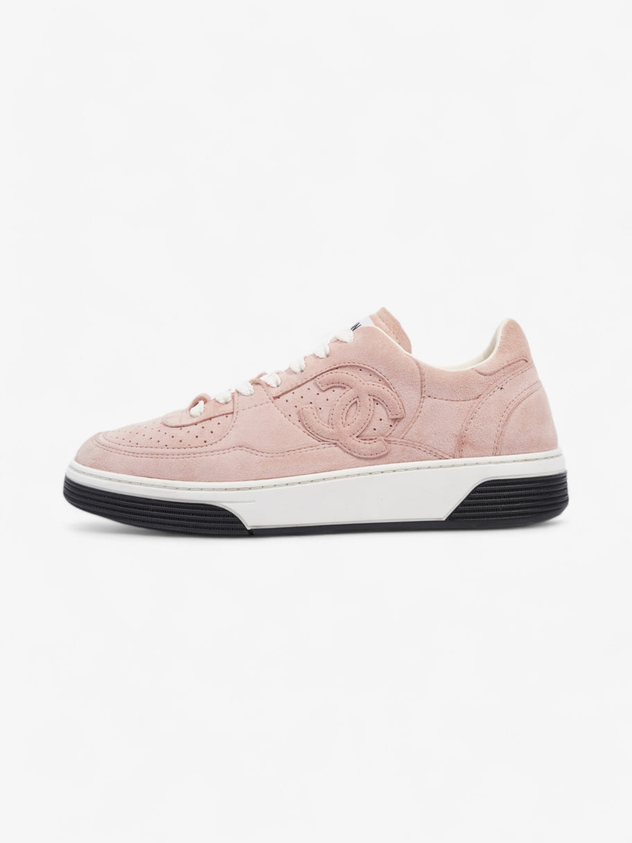 Chanel Interlocking CC Sneakers Pink Suede EU 37 UK 4 Image 5