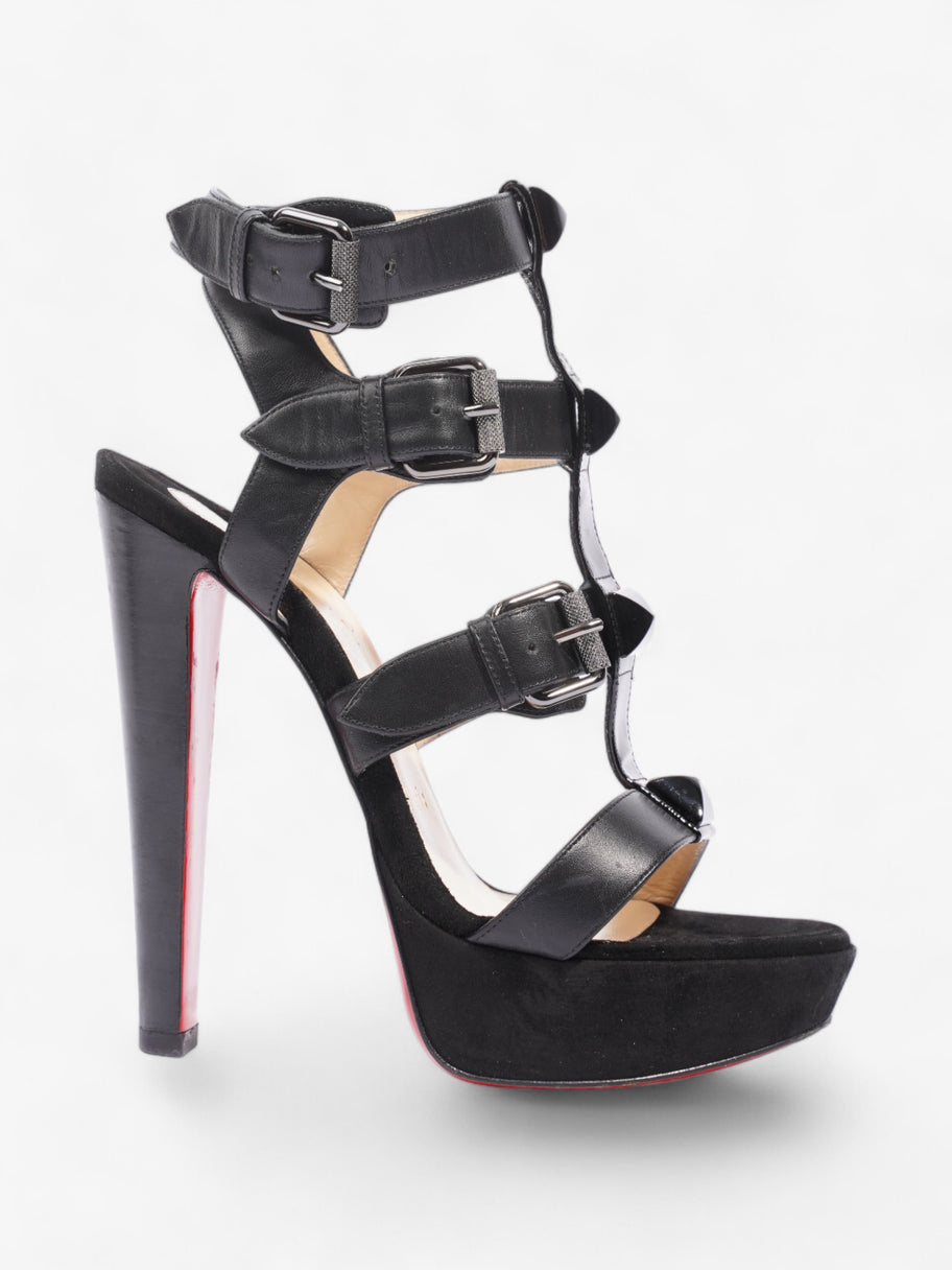 Christian Louboutin Rocknbuckle 140mm Black Calfskin Leather EU 36 UK Luxe Collective