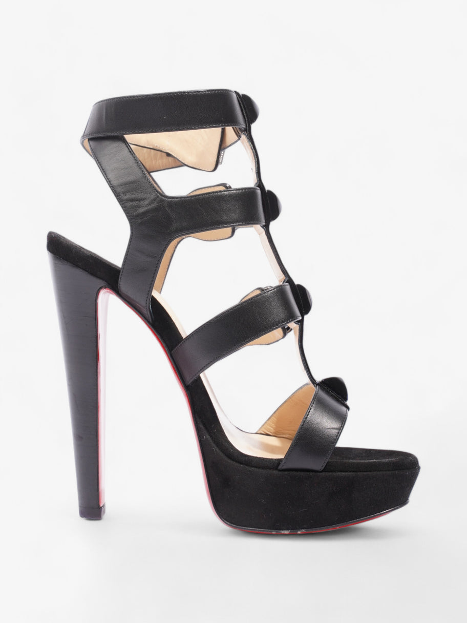 Christian Louboutin Rocknbuckle 140mm Black Calfskin Leather EU 36 UK 3 Image 4