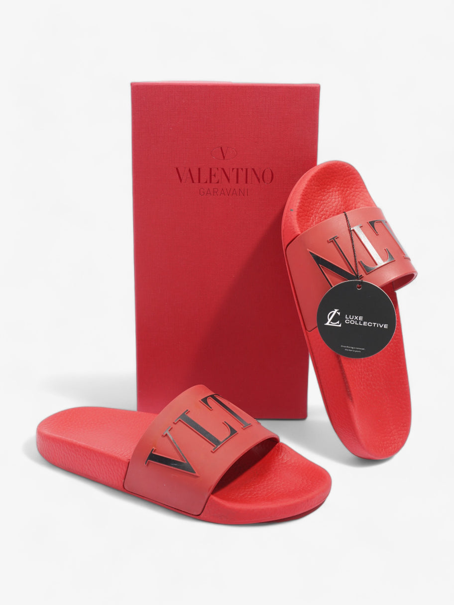 Valentino VLTN Slides Red / Black Logo Rubber EU 38 UK 5 Image 9