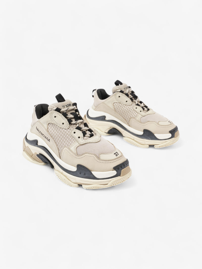  Balenciaga Triple S Beige  / Black Mesh EU 37 UK 4