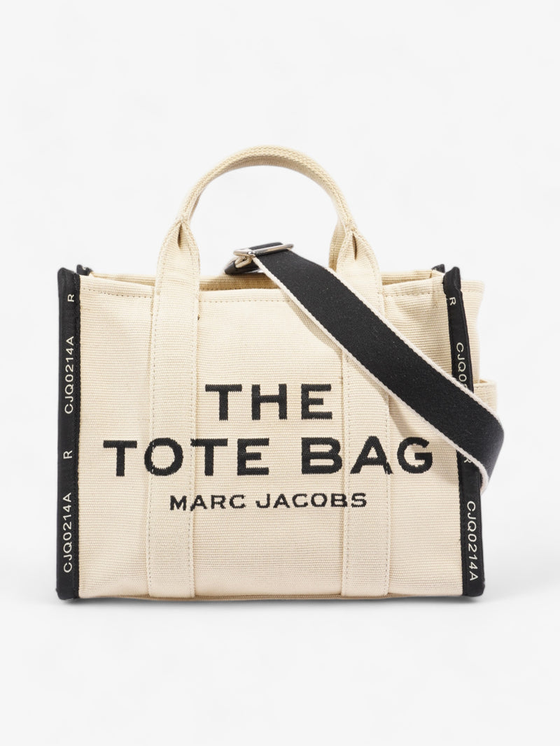  Marc Jacobs The Tote Bag Beige / Black Canvas Medium