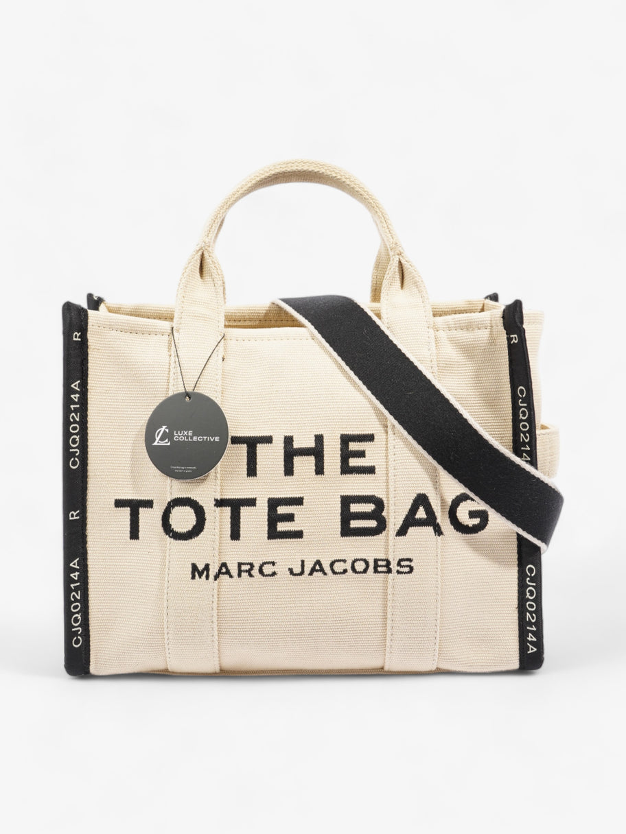 Marc Jacobs The Tote Bag Beige / Black Canvas Medium Image 8