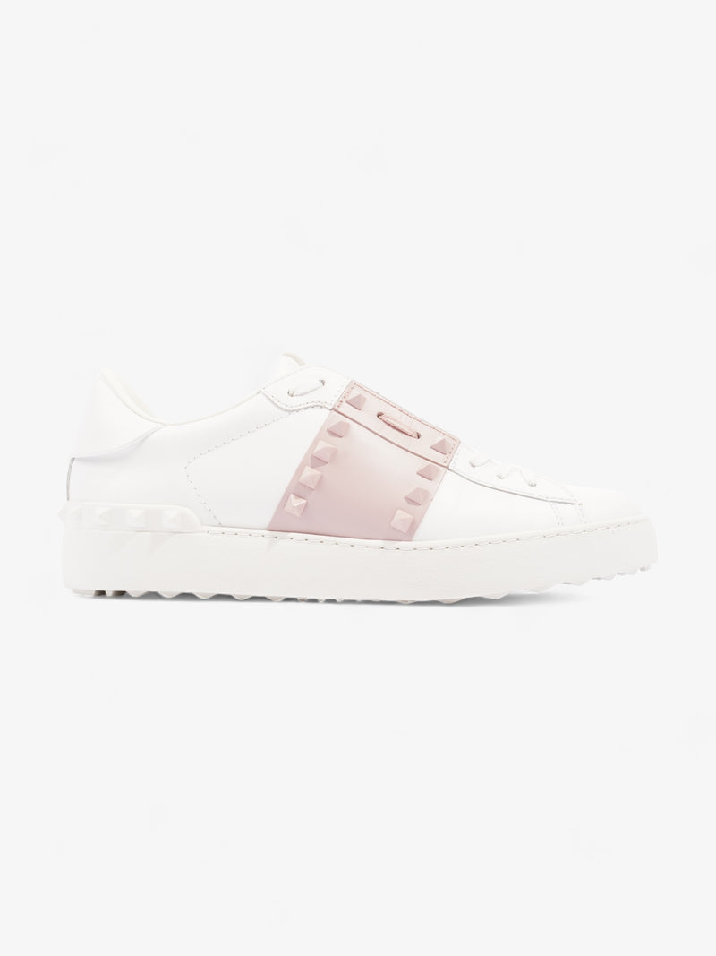  Open Rockstud Sneakers White / Pink Leather EU 40.7 UK 7.5