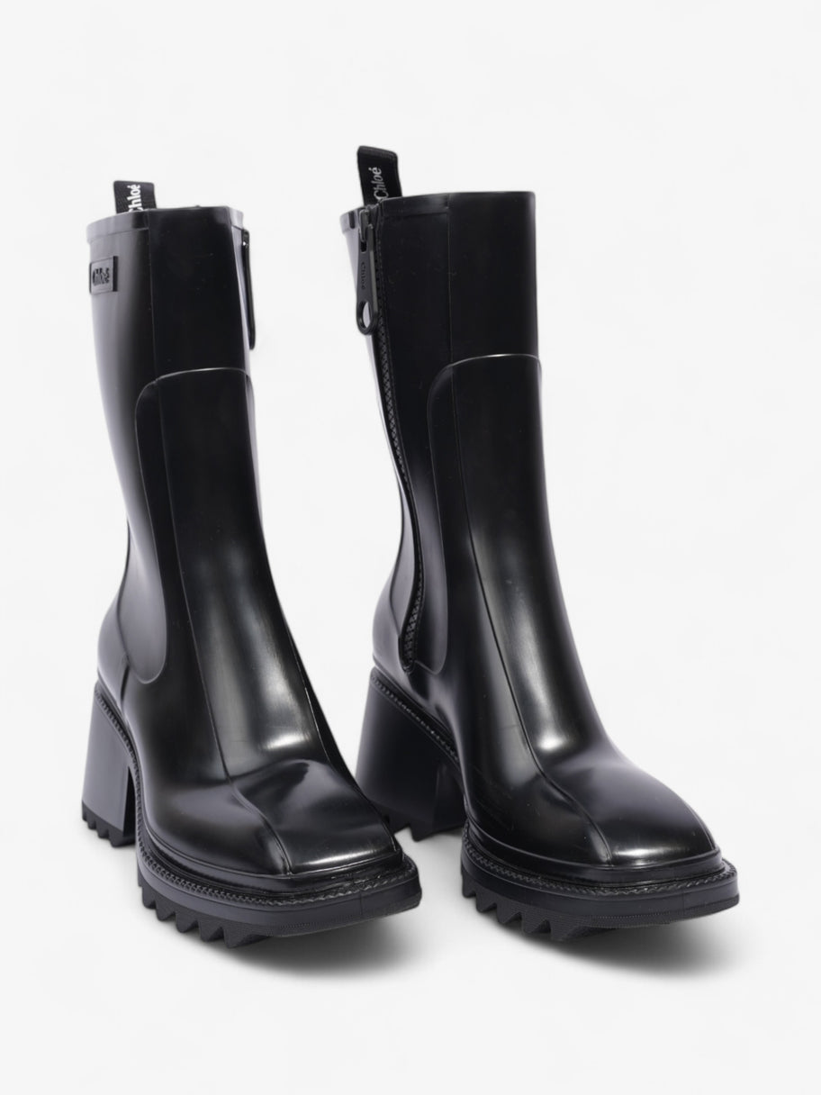 Chloe Betty Rain Boots Black Rubber EU 37 UK 4 Image 2