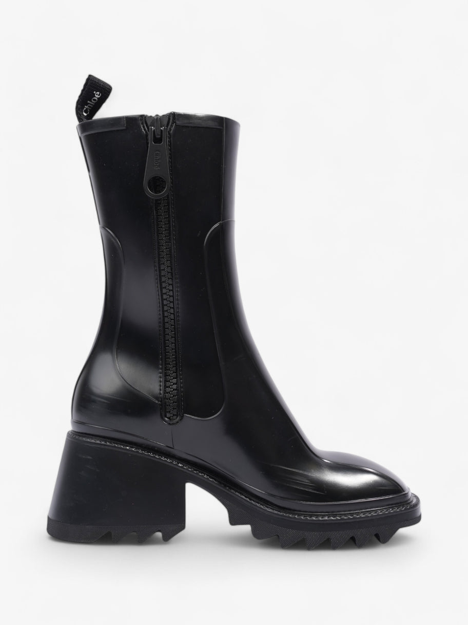 Chloe Betty Rain Boots Black Rubber EU 37 UK 4 Image 4